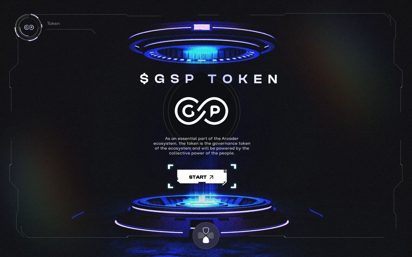 The GetSetPlay governance token presented on the platform.